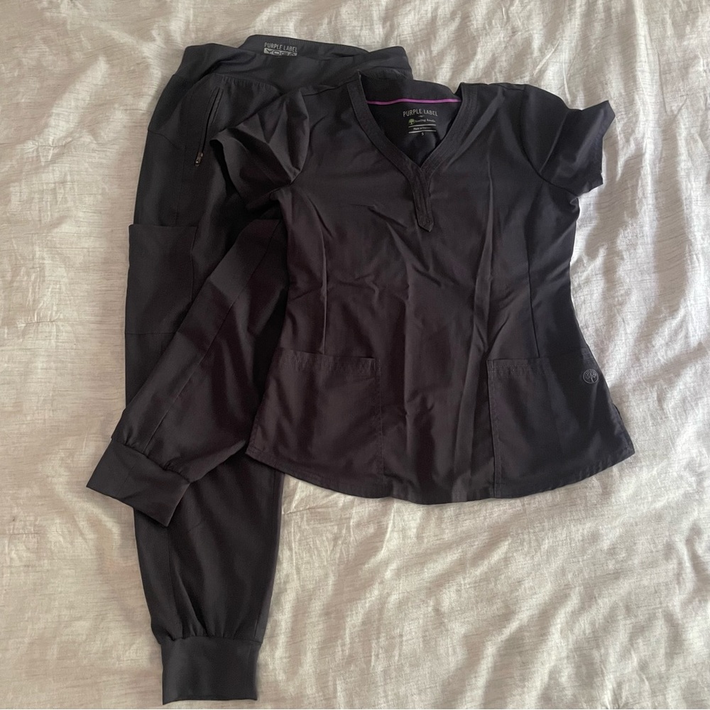 Purple Label Healing Hands Scrub Set-Gray